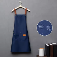 Tablier à bavette réglable 100% coton noir Orange rouge bleu avec poches Tabliers de cuisine pour femmes hommes Chef