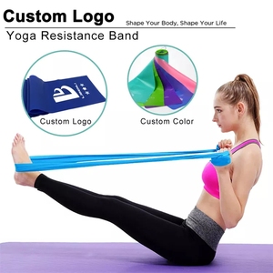 Logo personalizzato Latex Stretch Flat Elastic Bands Theraband Roll Yoga <span class=keywords><strong>Pilates</strong></span> gomma Stretch Resistance - Product Image 5