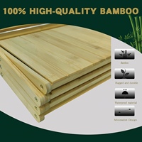 Rak sepatu lipat bambu, rak bunga berkemah tanpa pemasangan portabel menghemat ruang