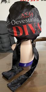Bonnets et foulards personnalisés en gros avec logo, bonnet de nuit double couche, sangle réglable, bonnet en satin réversible avec lien - Product Image 2