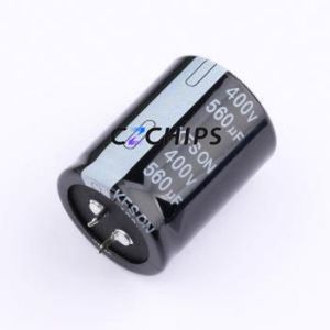 KN561M40035*45A Snap-in Aluminum Electrolytic Capacitor Through hole Component (THT),D35xL45mm 560uF 20% 400V 35mm - Product Image 1