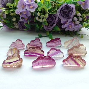 Venta al por mayor natural colorido cristal ornamento energía curación piedra caramelo fluorita nube para regalos Decoración - Product Image 1