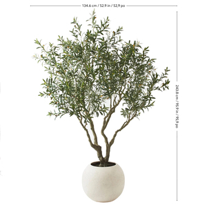 Grand <span class=keywords><strong>Olivier</strong></span> Artificiel de Luxe Fait Main 240 cm (8 pieds) en Soie, Métal, Tissu et Résine PE pour Mariages et Événements - Product Image 3
