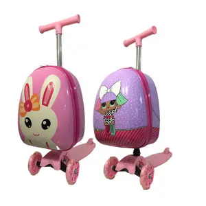 Popular Custom Design 3D Print Travel Trolley Children Scooter Luggage