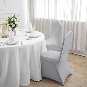 Housses de chaise de mariage en spandex scuba blanc extensible - Product Image 5