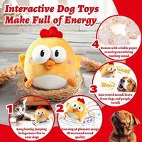 Jouets interactifs écologiques pour chiens : balle sonore et mobile, modes musicaux, jouets à mâcher en peluche pour chiens de petite, moyenne et grande taille, pour garder les chiots occupés