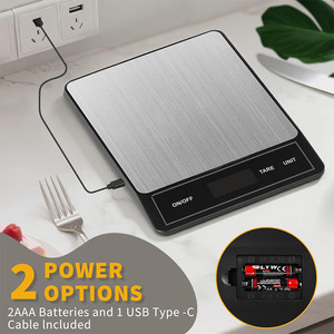 <span class=keywords><strong>Balance</strong></span> de cuisine numérique J&R rechargeable 15 kg 33 lb <span class=keywords><strong>pour</strong></span> la pâtisserie et la préparation des repas - Product Image 6