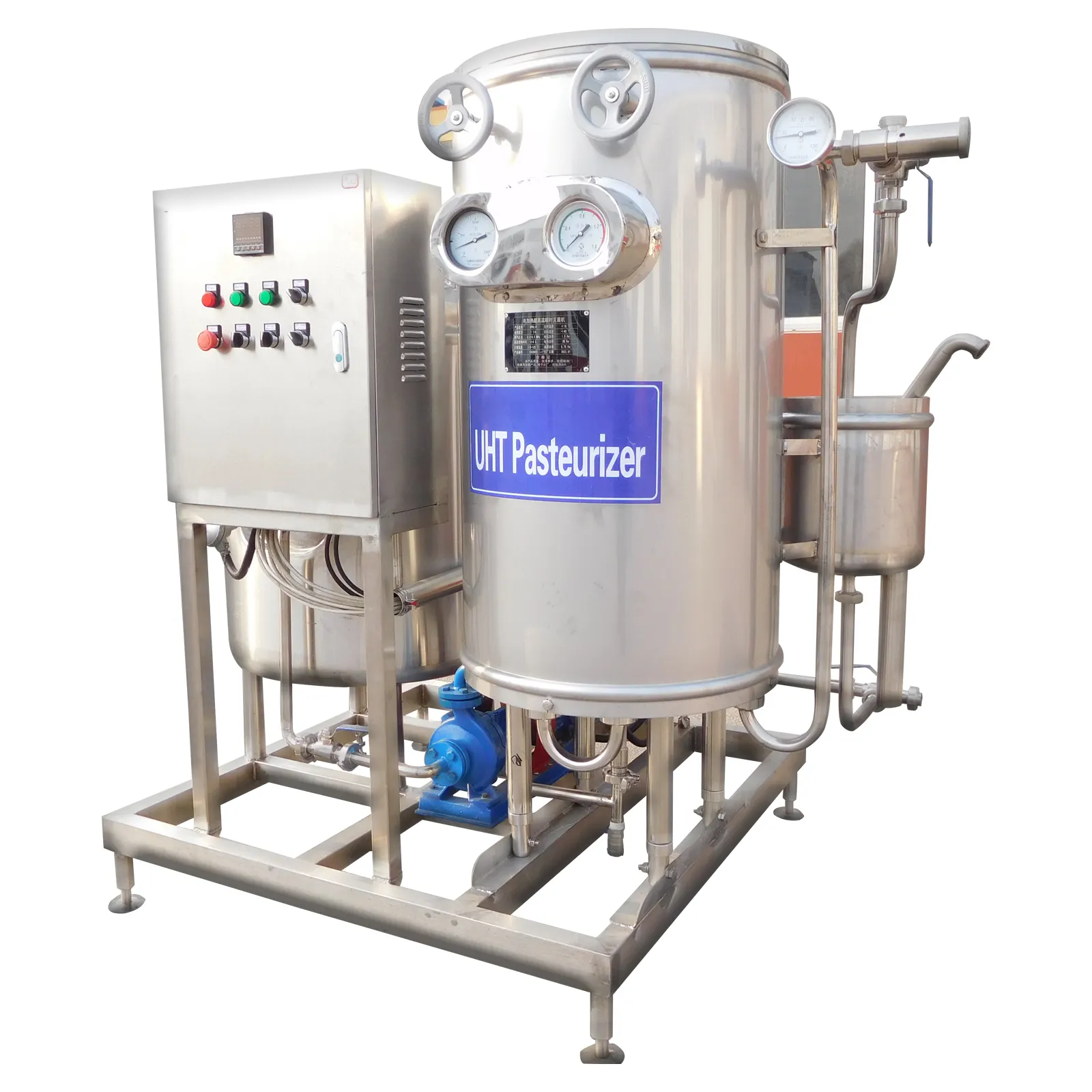 Automatischer Lebensmittels terilisator uht Milch sterilisation maschine uht Pasteur isierungs maschine für Fruchtsaft marmeladen paste