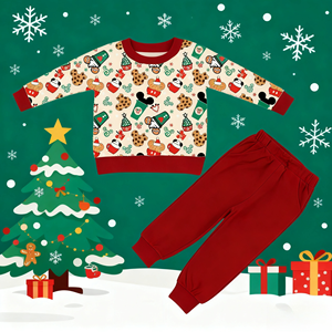 Ensemble <span class=keywords><strong>de</strong></span> jogging décontracté pour filles et garçons Ruidian, vêtements <span class=keywords><strong>de</strong></span> boutique rouges à manches longues, cadeau <span class=keywords><strong>de</strong></span> Noël, tenue à motifs imprimés, ensemble <span class=keywords><strong>de</strong></span> sweat-shirts confortables - Product Image 1