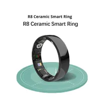Trendiger, personalisierbarer, wasserdichter Fitness-Smart-Ring aus Keramik für Herren mit kabelloser Vibrationsfunktion, Schlaf-Tracker-App, Ultra-GPS und Bildschirm.