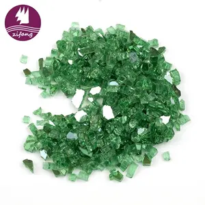 Hot Selling Not Create Toxic Fumes 1/4" 1/2"evergreen Reflective Fire Pit Glass