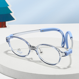 Confortable lumière bleue bloquant les cadres optiques pour enfants optique 180 degrés courbe jambe petit ovale TR90 anti-dérapant garçons fille - Product Image 2