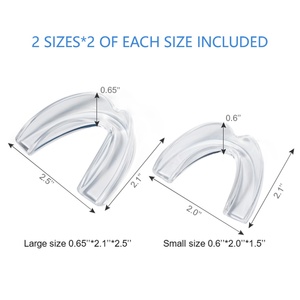 Professional Dental Guard Upgraded Night Guard 2 Sizes Pack 4 Stops Teeth Grinding Transparent Food Grade <b>EVA</b> CE Certified - Product Image 5