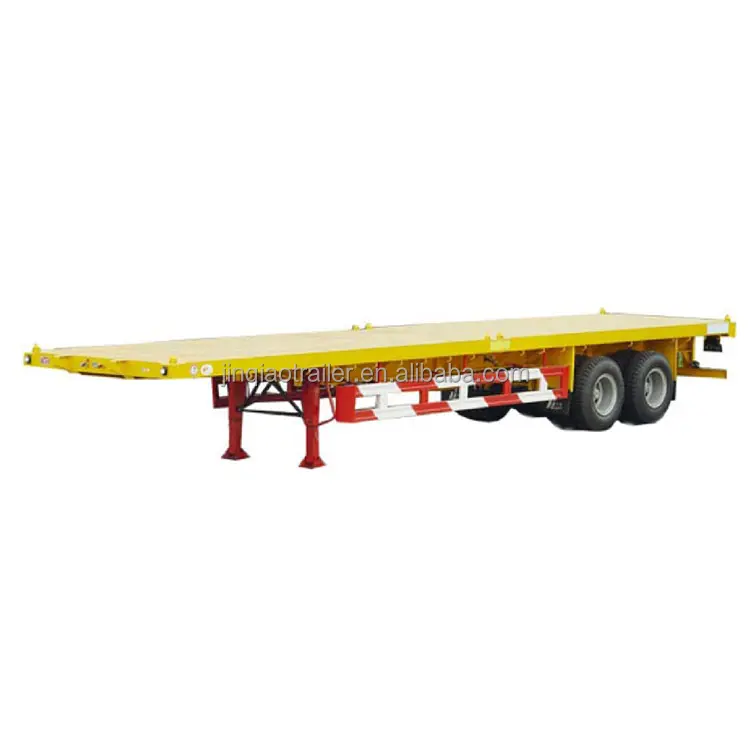 Jinqiao 40/45/53ft tri-trục 50 60t phẳng xe tải Trailer cho Nga