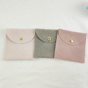 Custom Personalized Velvet Small <b>Envelope</b> Flap Microfiber Jewelry Pouch With Logo for Jewelry Bag Packaging Bags - Product Image 2