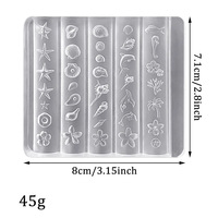Moule en silicone pour ongles 3D Coquillage Étoile de mer Thème océanique Moule pour nail art Modèle de sculpture Style plage d'été Outils de conception d'ongles Vente en gros