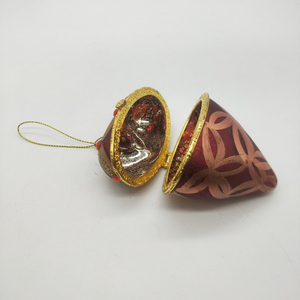 Blown Openable Filling Christmas Tree <strong>Glass</strong> <strong>Love</strong> Heart Shaped Ornaments Ball Gold Bauble for Xmas Hanging Decor - Product Image 5