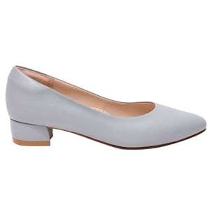 Comfortable Slip-On Pointed Toe Thick <b>Heel</b> Pumps Formal Style Genuine Leather Upper 3cm <b>Heel</b> Height - Product Image 3