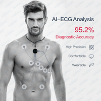 Moniteur Holter ECG Wellue Lepod Pro 12 canaux avec rapport d'interprétation IA-ECG, moniteur Holter ECG portable, enregistreur d'événements ECG