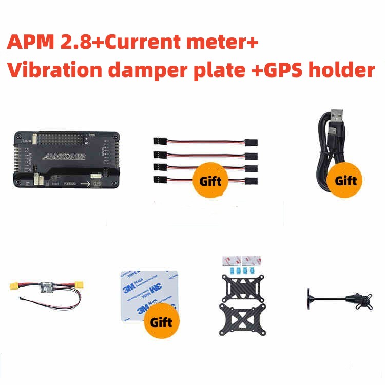 APM 2.8 + มิเตอร์วัดกระแสไฟ + แผ่นสั่นสะเทือน + ที่ยึด GPS