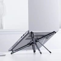 Support d'ordinateur portable pliable magnétique en aluminium, support de téléphone et de tablette réglable, support de trépied magnétique, support de bureau rotatif à 360 degrés