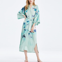 Peignoir Long pour femmes, en soie, tenue de soirée décontractée, pour mariée, idéal pour un mariage