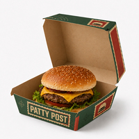 Sac en papier personnalisé pour emporter, pour poulet frit, burger, poisson et frites, emballage alimentaire pour les en-cas de rue, pour la restauration rapide