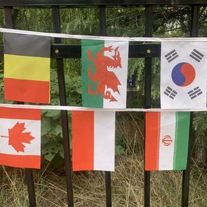 Manufacturer Country String <b>Flags</b> Banners 32 Countries Digital Printing Plastic Material Hanging/Flying Small Bunting for Sports - Product Image 2