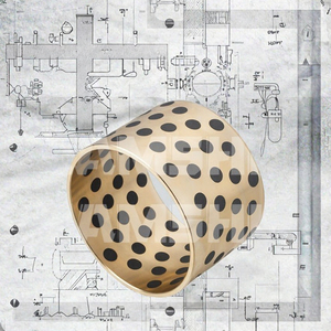 Đúc ống lót tự bôi trơn bằng đồng với phích cắm than chì và đồng thau/đồng tay áo than chì đầy chất bôi trơn rắn - Product Image 3