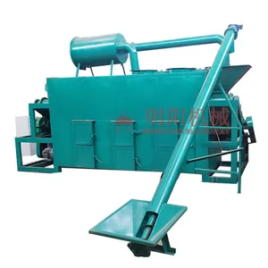 Continuously working 24 hours rice husk powder carbonization kiln/biochar making oven