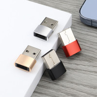 Cable Adaptador OTG Tipo C Hembra a Macho, Portátil, Dorado, para Carga de Coche, Transmisión de Archivos Móviles