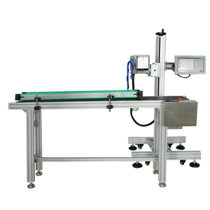 Linha de produção máquina de impressão a laser para garrafas plásticas pet logotipo data código QR RF 40W preço da máquina de marcação a laser co2 voadora - Product Image 5