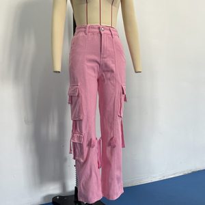 Pantalones de trabajo informales de tubo recto de cintura alta retro en un estilo yuppie Street Trend pantalones de trabajo sueltos con múltiples bolsillos - Product Image 6