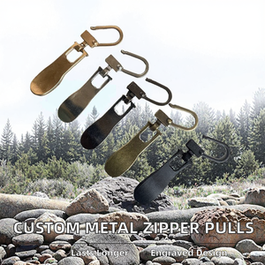 Glissières de fermeture éclair et accessoires en alliage de zinc gravés sur mesure et détachables pour sweats à capuche - Product Image 2