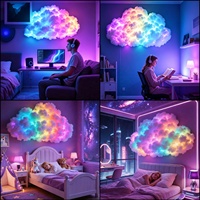 Lampe d'ambiance 3D Cloud Lighting avec télécommande intelligente et application pour la maison, la chambre à coucher, la salle de jeux, décorations