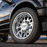 Velg Truk Off-Road H-Style Forged 20 22 24 26 28 30 Inch, Chrome Poles, 5/6/8/10 Lubang, Offset Negatif, untuk Truk Berat