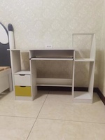 Modern ucuz mobilya ahşap beyaz öğrenciler öğretmen çalışma masası ev ofis bilgisayar masası çekmece raf ile genç için