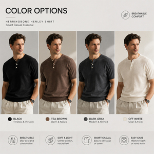 T-shirt à manches courtes en lin et lyocell pour homme, col Henley, logo personnalisé, tissu doux, respirant, léger, haut décontracté d'été - Product Image 4