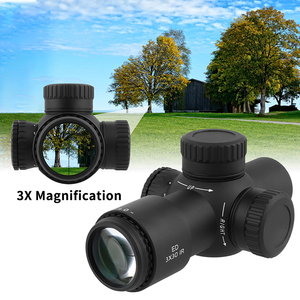 FOCUHUNTER 3X mirino da caccia illuminazione rossa ampio <span class=keywords><strong>campo</strong></span> visivo 3x30 cannocchiale telescopico tattico 1200g cannocchiale antiurto - Product Image 2