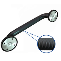 Barre d'appui de douche antidérapante moletée 50 cm en acier inoxydable 304 noir mat, fixation murale, main courante de sécurité pour personnes âgées et handicapées dans la salle de bain