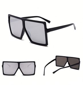 De sombras mujer gafas de sol de moda negro cuadrado gafas grandes marco gafas de sol Vintage Retro gafas Unisex oculos feminino - Product Image 1