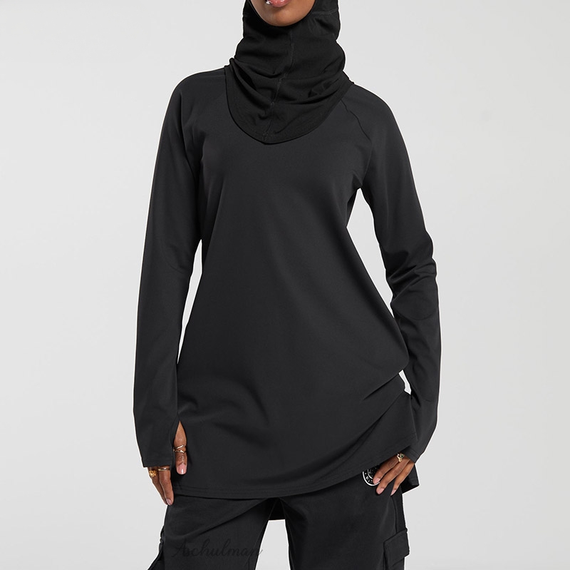 Aola Custom Color Muslim Women's 2024 New Fitness & Yoga Wear Quick-dry Fabric Modest Sports Shirts & Tops UPF30 Loose Fit