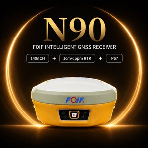 อุปกรณ์สำรวจ FOIF N90 RTK GNSS 1408 ช่องสัญญาณ รองรับหลายระบบดาวเทียม คลื่นความถี่เต็ม ความแม่นยำ 1 ซม. + 1 ppm มาตรฐาน IP67 รองรับการเอียง 30 องศา - Product Image 1