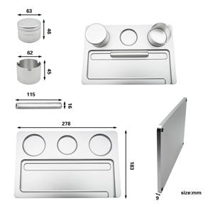 En Stock, Bandeja Redonda Simple de Aluminio de 27.8*18.3CM con Molinillo y Cenicero para Accesorios de Fumar Beyou - Product Image 1