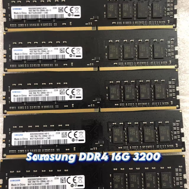 Used 16GB DDR4 3200MHz PC4-25600 (PC4-3200AA) CL22 UDIMM 1Rx8 Single Rank 1.2V Non-ECC DIMM Desktop PC RAM Memory