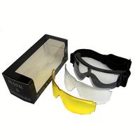 Yijia Anti-buée Airsoft lunettes casque équitation cyclisme Paintball lunettes Protection UV PC lentille lunettes pour la chasse à la saleté en plein air