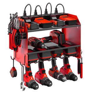 페그 보드 전동 공구 주최자 벽걸이 형 드릴 홀더 드라이버 홀더이있는 차고 보관 랙 - Product Image 1