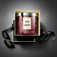 Bougies parfumées de marque tendance, bougies parfumées avec logo personnalisé pour la décoration de bureau