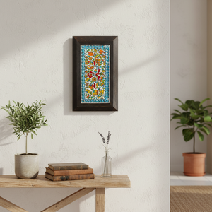 Azulejo de cerámica pintado a mano, diseño otomano, 10x20 cm, decoración de pared de Turquía - Product Image 3