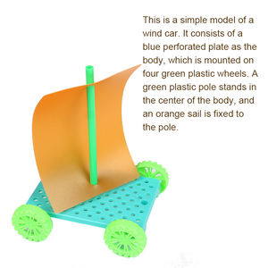 Voiture à Voile en Plastique Verte Amusante, Expérience de <span class=keywords><strong>Physique</strong></span>, Outil d'Éducation Scientifique pour Enfants pour l'École - Product Image 3